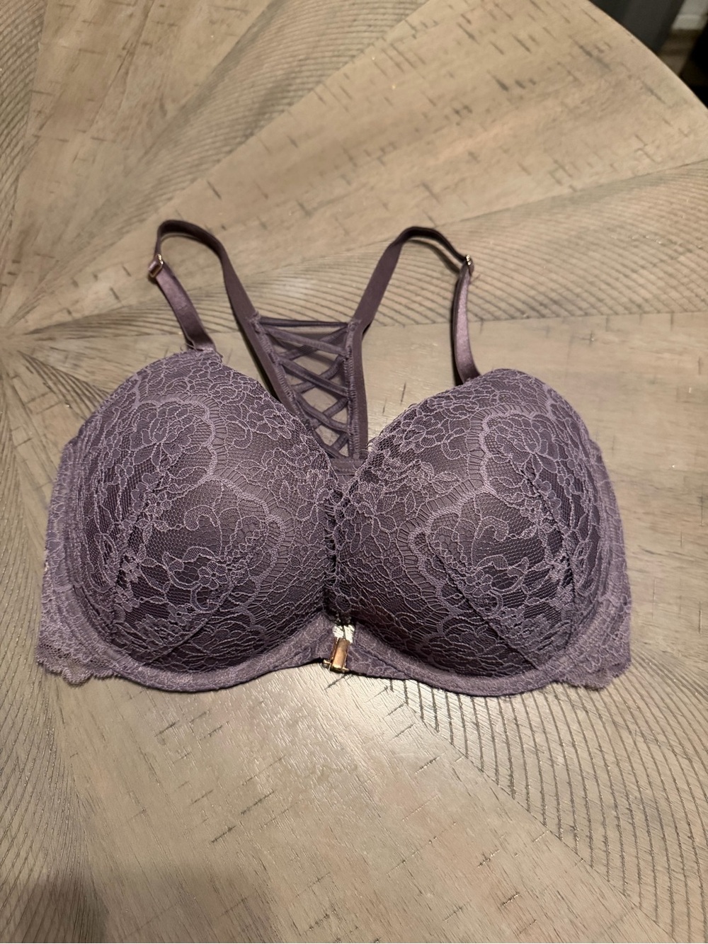 Victoria's Secret Dream Angels Lace Push-Up Bra - Dusty Purple (grey)